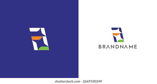 Logo design template with letter A. Brand identity design template. Logo with symbol for brand identity projects.