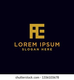 Logo design template Letter AE. - Vector