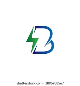 Logo-Design-Vorlage für Buchstabe B Energiesymbol