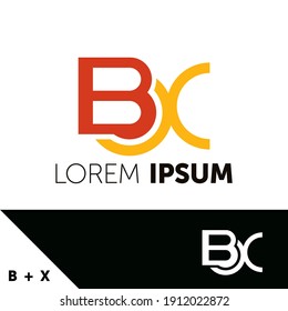 Plantilla de diseño de logotipo. Concepto de letra B y X. Inspiración creativa en monograma. Los monogramas se realizan a menudo combinando las iniciales de una persona o una empresa, utilizadas como símbolos o logos reconocibles.