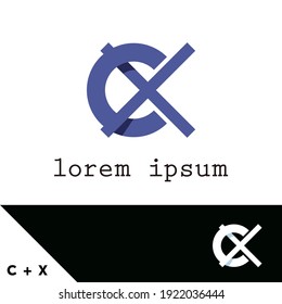 Logo design template. Letter C and X concept. Creative monogram inspiration. Monograms are often made by combining the initials of an individual or a company, used as recognizable symbols or logos.