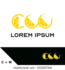 Logo design template. Letter C and W concept. Creative monogram inspiration. Monograms are often made by combining the initials of an individual or a company, used as recognizable symbols or logos.