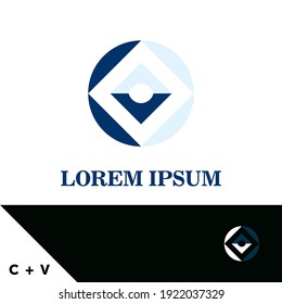 Logo design template. Letter C and V concept. Creative monogram inspiration. Monograms are often made by combining the initials of an individual or a company, used as recognizable symbols or logos.