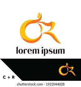 Logo design template. Letter C and R concept. Creative monogram inspiration. Monograms are often made by combining the initials of an individual or a company, used as recognizable symbols or logos.