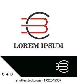 Logo design template. Letter C and B concept. Creative monogram inspiration. Monograms are often made by combining the initials of an individual or a company, used as recognizable symbols or logos.