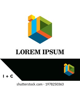 Logo design template. Letter I and C concept. Creative monogram inspiration. Monograms are often made by combining the initials of an individual or a company, used as recognizable symbols or logos.