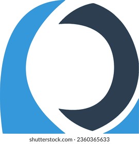 Logo design template with the letter "C" featuring blue and ocean-themed concepts.