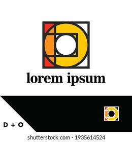 Logo design template. Letter D and O concept. Creative monogram inspiration. Monograms are often made by combining the initials of an individual or a company, used as recognizable symbols or logos.