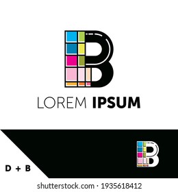 Logo design template. Letter D and B concept. Creative monogram inspiration. Monograms are often made by combining the initials of an individual or a company, used as recognizable symbols or logos.
