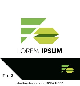 Logo design template. Letter F and Z concept. Creative monogram inspiration. Monograms are often made by combining the initials of an individual or a company, used as recognizable symbols or logos.
