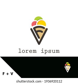 Logo design template. Letter F and V concept. Creative monogram inspiration. Monograms are often made by combining the initials of an individual or a company, used as recognizable symbols or logos.