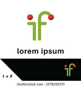 Logo design template. Letter I and F concept. Creative monogram inspiration. Monograms are often made by combining the initials of an individual or a company, used as recognizable symbols or logos.