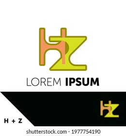 Logo design template. Letter H and Z concept. Creative monogram inspiration. Monograms are often made by combining the initials of an individual or a company, used as recognizable symbols or logos.