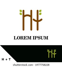Logo design template. Letter H and T concept. Creative monogram inspiration. Monograms are often made by combining the initials of an individual or a company, used as recognizable symbols or logos.