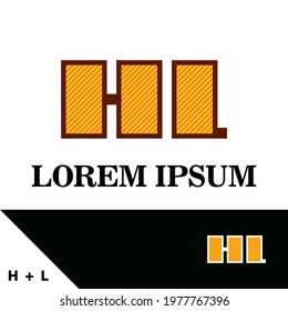 Logo design template. Letter H and L concept. Creative monogram inspiration. Monograms are often made by combining the initials of an individual or a company, used as recognizable symbols or logos.