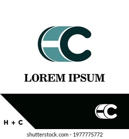 Logo design template. Letter H and C concept. Creative monogram inspiration. Monograms are often made by combining the initials of an individual or a company, used as recognizable symbols or logos.