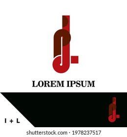 Logo design template. Letter I and L concept. Creative monogram inspiration. Monograms are often made by combining the initials of an individual or a company, used as recognizable symbols or logos.