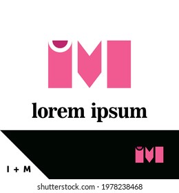 Logo design template. Letter I and M concept. Creative monogram inspiration. Monograms are often made by combining the initials of an individual or a company, used as recognizable symbols or logos.