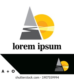 Logo design template. Letter A and O concept. Creative vector icon. Monograms are often made by combining the initials of an individual or a company, used as recognizable symbols or logos. 