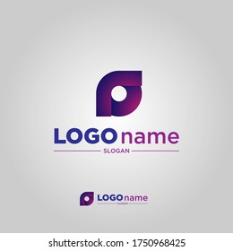 logo design template, with letter a and letter r icons in a circle