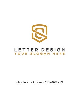 Logo design template Letter SC. - Vector