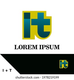 Logo design template. Letter I and T concept. Creative monogram inspiration. Monograms are often made by combining the initials of an individual or a company, used as recognizable symbols or logos.