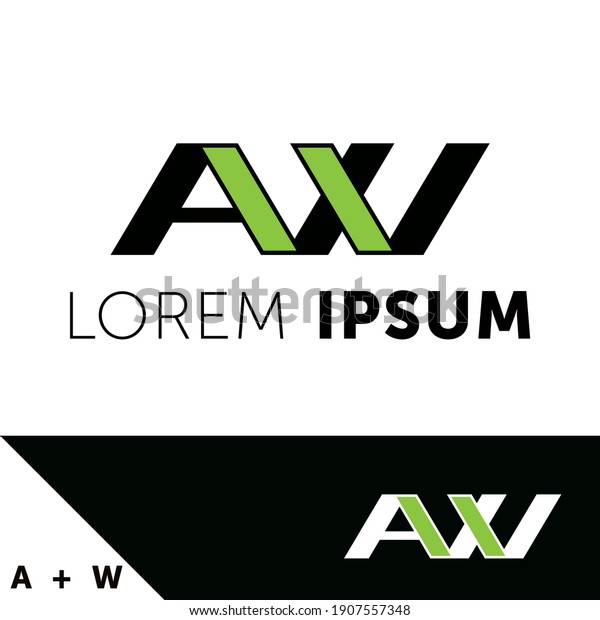 Logo design template. Letter A and W concept. Creative\
vector icon. Monograms are often made by combining the initials of\
an individual or a company, used as recognizable symbols or logos.\
