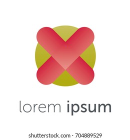 Logo design template. Letter X concept. Creative vector icon