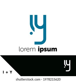 Logo design template. Letter I and Y concept. Creative monogram inspiration. Monograms are often made by combining the initials of an individual or a company, used as recognizable symbols or logos.