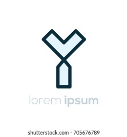 Logo design template. Letter Y concept. Creative vector icon