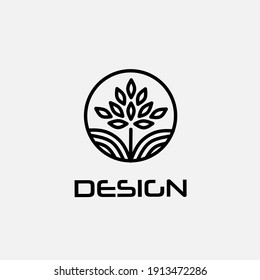 Logo-Design-Vorlage mit einem Symbol für die Art der Linie