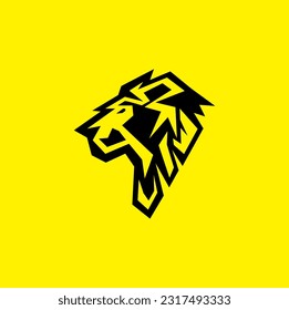 Logo design template, lion head