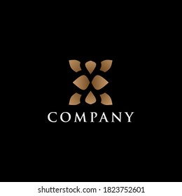 logo design template, with luxury abstract icon icon