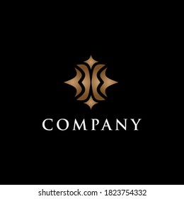 plantilla de diseño de logotipo, con icono de icono abstracto de lujo