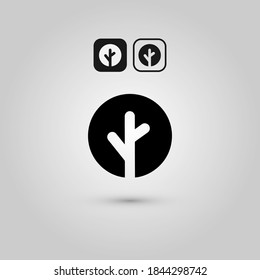 logo design template, with a minimalist black tree stalk icon