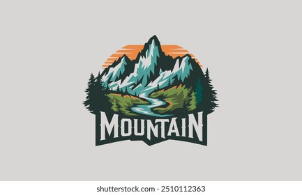 logo design template of a mountain vector design