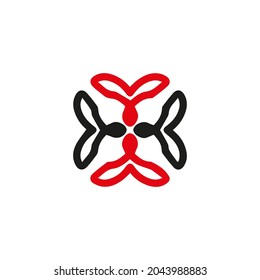 Plantilla de diseño de logotipo con concepto de naturaleza. forma de ornamento abstracto. gráfico vectorial elegante en estilo plano. icono de símbolo y emblema. puede utilizarse como marca, negocio, etiqueta o marca comercial   