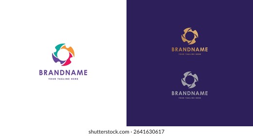 Logo design template with number Zero. Letterform design or brand identity. Mark or symbol. Vector illustration for Brand identity or logo projects.