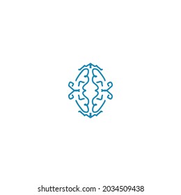 Logo-Design-Vorlage mit Dekorationskonzept
