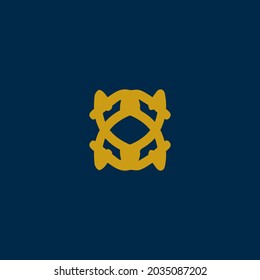 Plantilla de diseño de logotipo con concepto de adorno