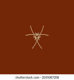 Plantilla de diseño de logotipo con concepto de adorno