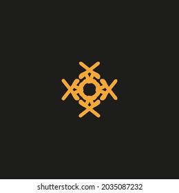 Plantilla de diseño de logotipo con concepto de adorno
