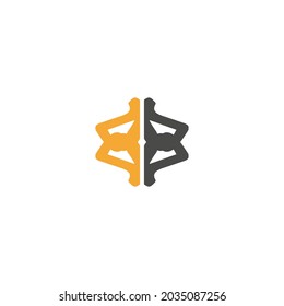 Plantilla de diseño de logotipo con concepto de adorno