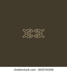 Logo design template with ornament concept