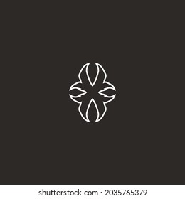 Plantilla de diseño de logotipo con concepto de adorno