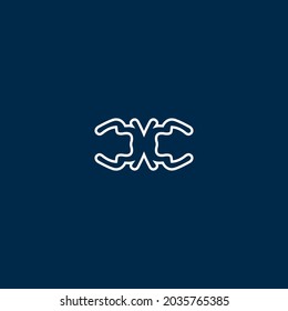 Logo design template with ornament concept