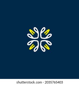 Logo-Design-Vorlage mit Dekorationskonzept