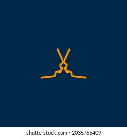 Logo design template with ornament concept