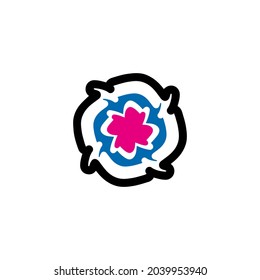 Logo design template with ornament concept for business brand