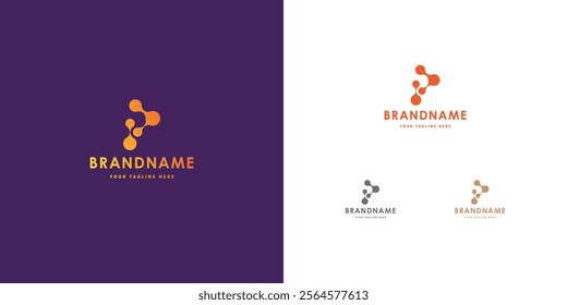 Logo design template with P alphabet. Letterform design. Mark or design template. Vector illustration.